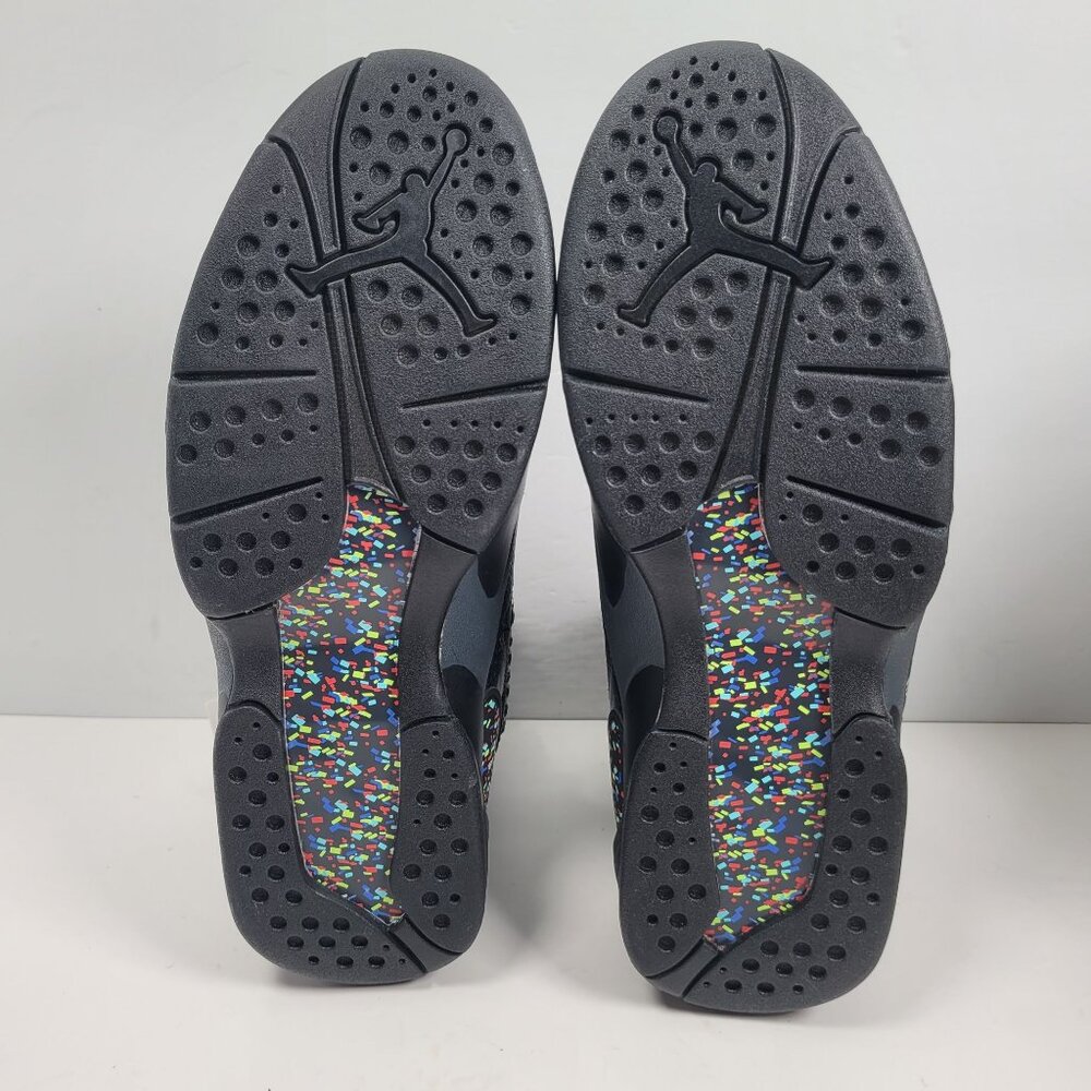 Air Jordan 8 Retro C&C Confetti Men's Black Shoes 832821-004 US Size 12 Like New - Picture 7 of 8